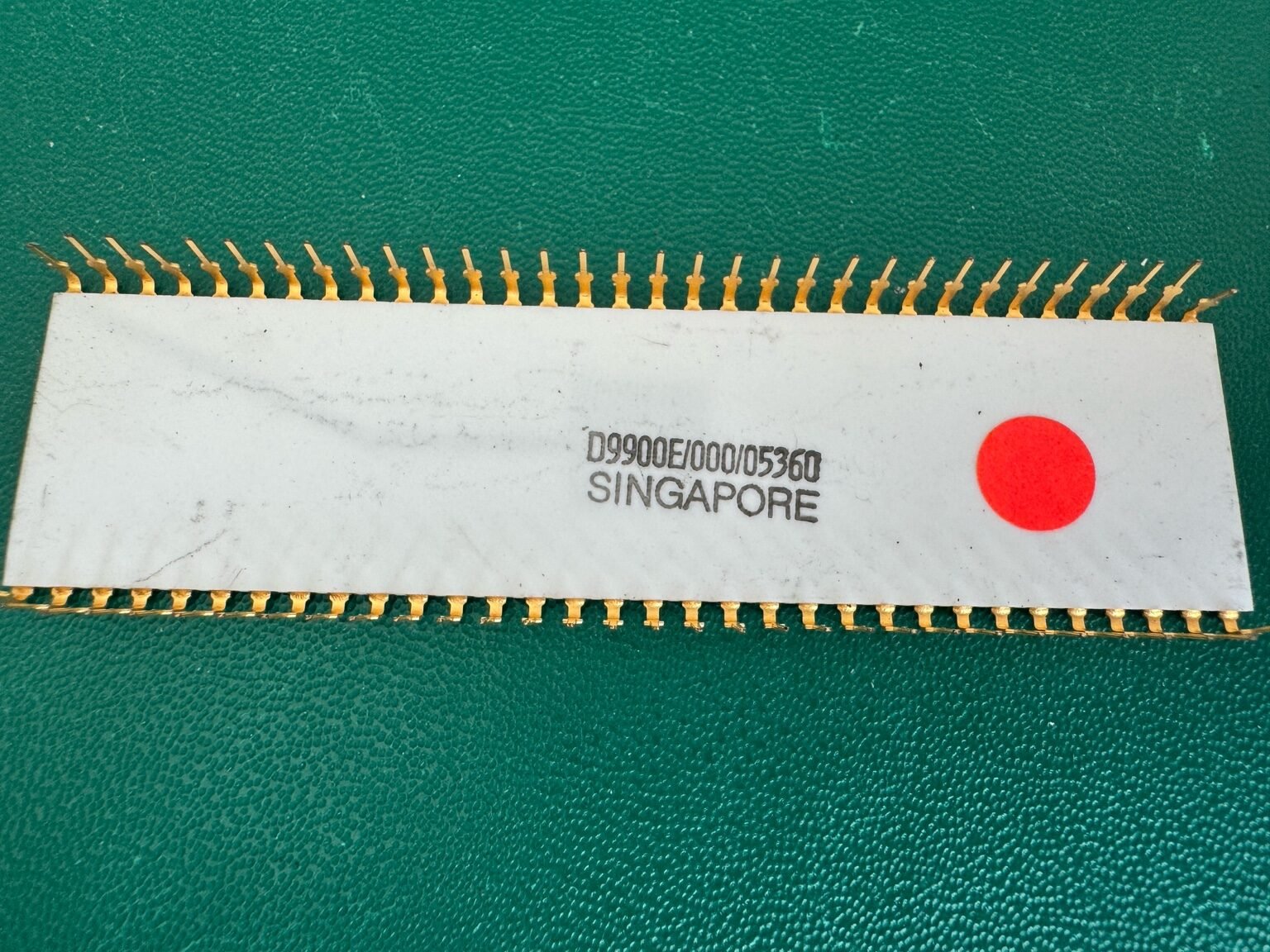  Back side - Texas Instruments TMS9900 vintage CPU with gold pins