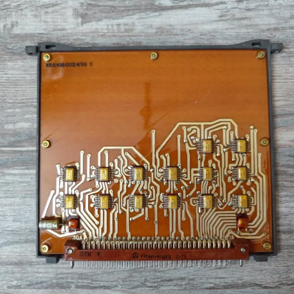 USSR military vintage ceramic CPU board with gold-plated ICs for scrap recovery
