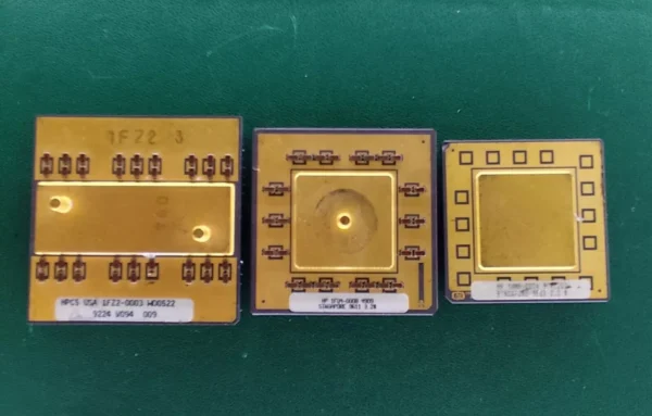 3 PCS HP Gold Vintage Ceramic CPU rare processors scrap recovery