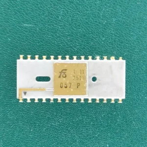 Vintage Ceramic Integrated Circuit with Gold Rare Collectible Microchip