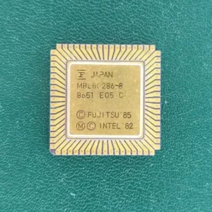 Fujitsu MBL80286-8 – Vintage 8 MHz Ceramic Gold Cap CPU – Rare Intel 286 Clone (1985)