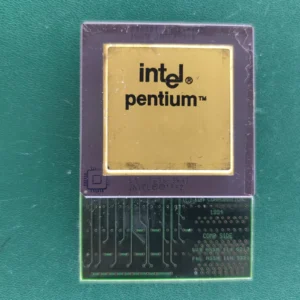 Intel Pentium A80501 gold top ceramic vintage CPU