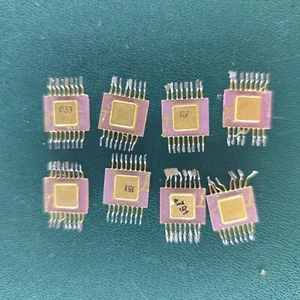 Soviet ceramic IC chips with gold-plated pins for gold recovery