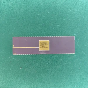 TMS9900JDL ceramic CPU with gold top and ruler for size reference
