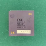 LSI L64845HC-25 SPARC ceramic CPU with gold top on green background