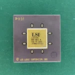 LSI L1A7251 MD Rev A ceramic SGI chip with gold top on green background