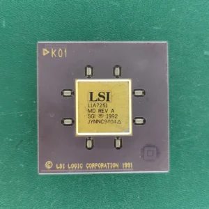 LSI L1A7251 MD Rev A ceramic SGI chip with gold top on green background