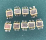 Nine Soviet ceramic IC chips with gold-plated pins for gold recovery