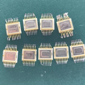 Nine Soviet ceramic IC chips with gold-plated pins for gold recovery