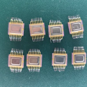 Eight Soviet ceramic IC chips with gold-plated pins for gold scrap recovery