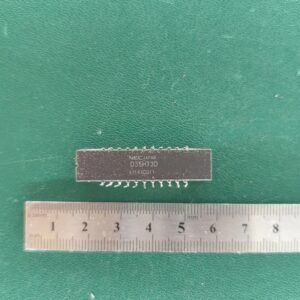 NEC D35H73D vintage DIP IC with ruler for size measurement